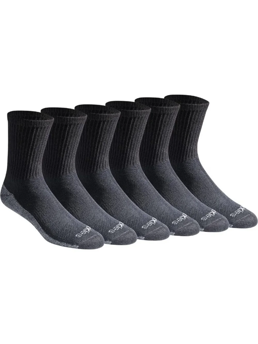 Men's Moisture Control Mid-Crew Socks - Dri-Tech Comfort Length (6 or 12 Pairs)